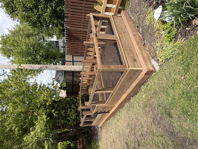 Completed raised garden beds